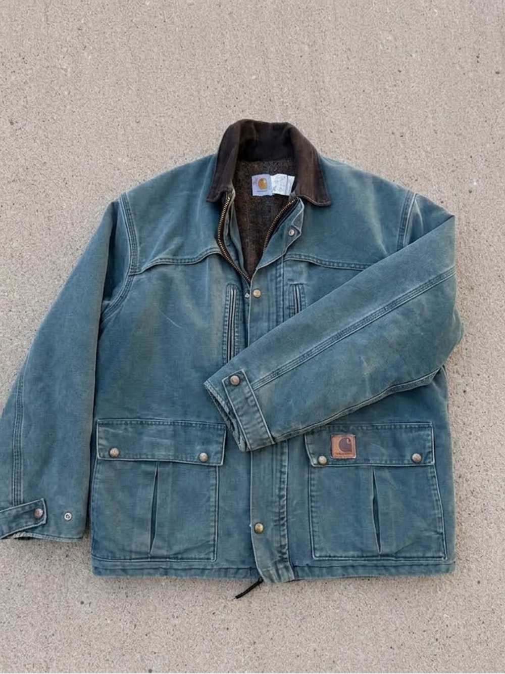 Carhartt Jade Green Blanket Lined Coat Jacket Size: Medium